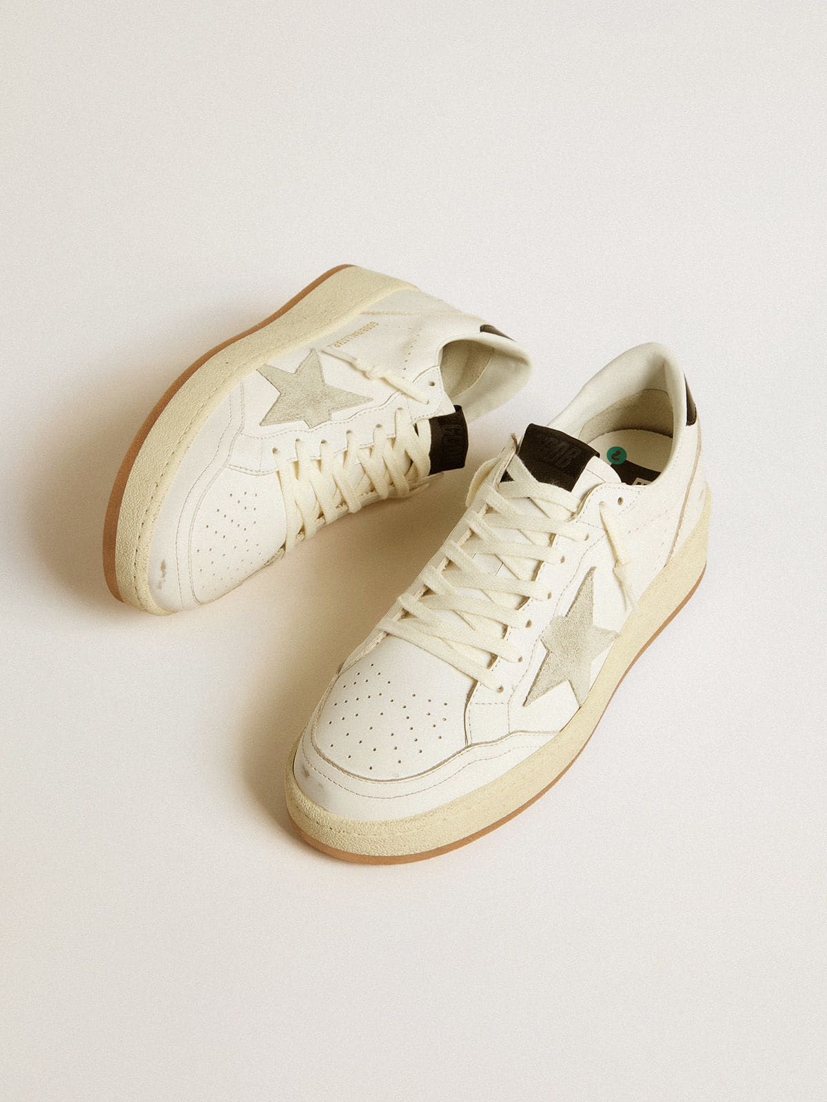 Women's Ball Star 2 with ice-gray suede star and glossy black leather heel tab
