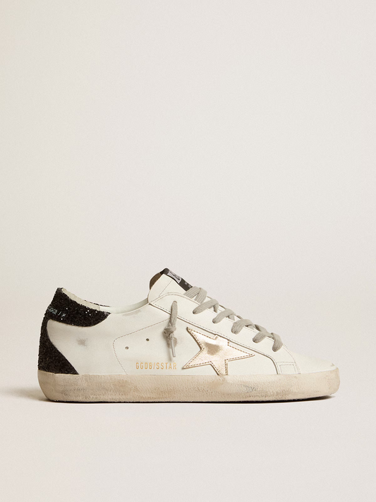 Super-Star Donna con stella oro e talloncino in glitter nero