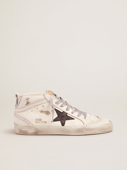 Mid Star para mujer con refuerzo de talón laminado y cordones con purpurina