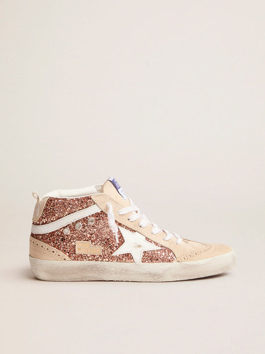 Mid Star para mujer con brillo rosa