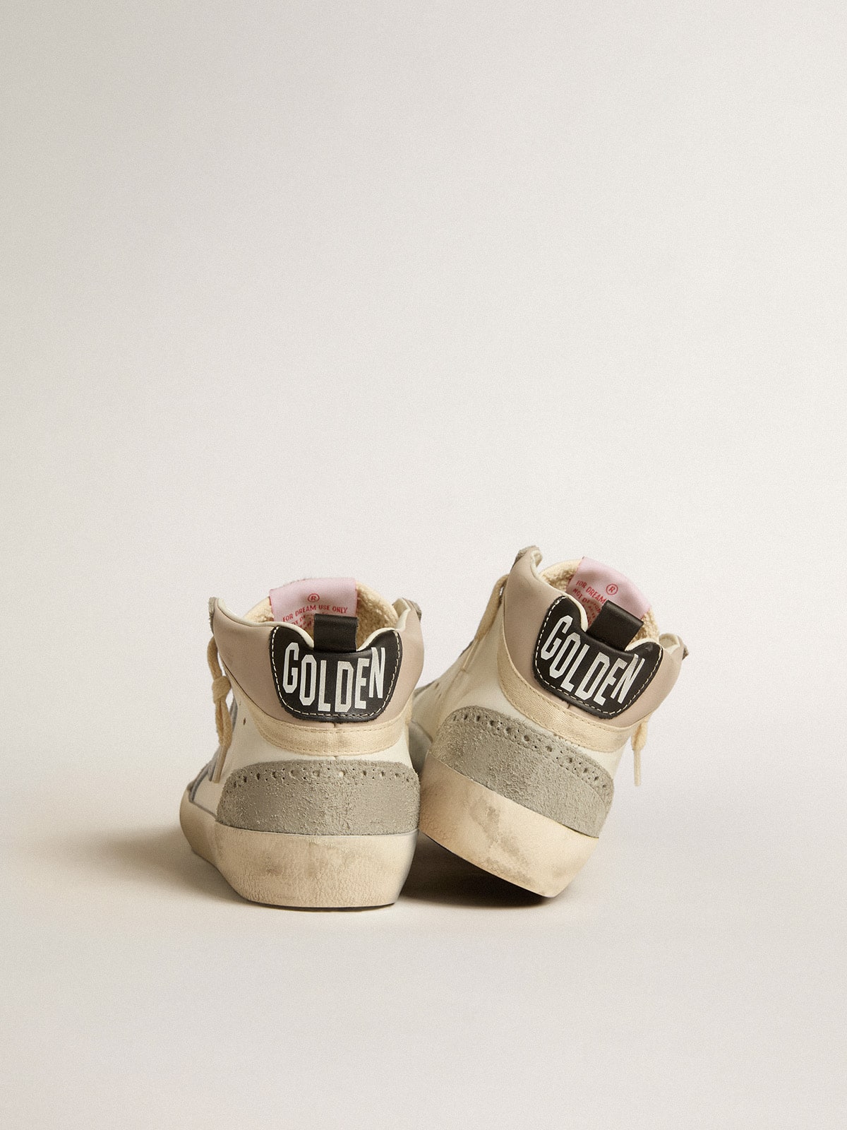 Mid Star LTD con estrella de cuero gris claro e inserciones de ante gris
