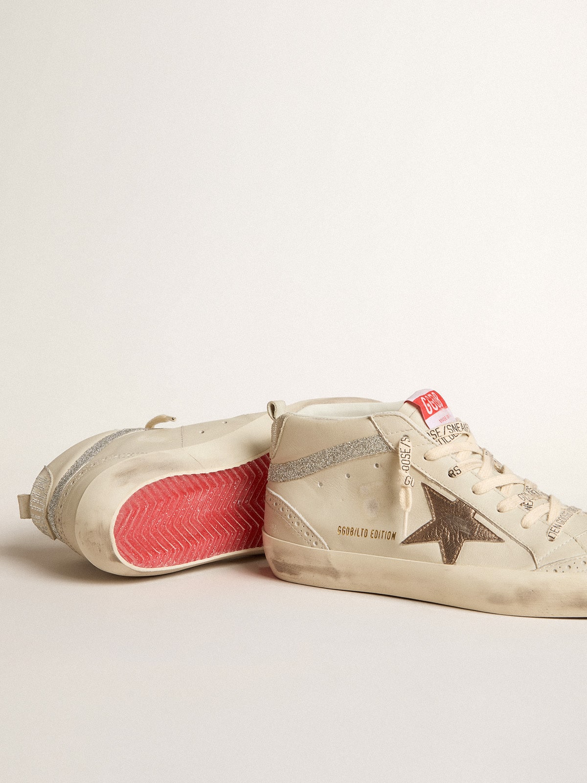 Mid Star LTD para mujer con estrella de cuero de bronce y destello de cristal Swarovski