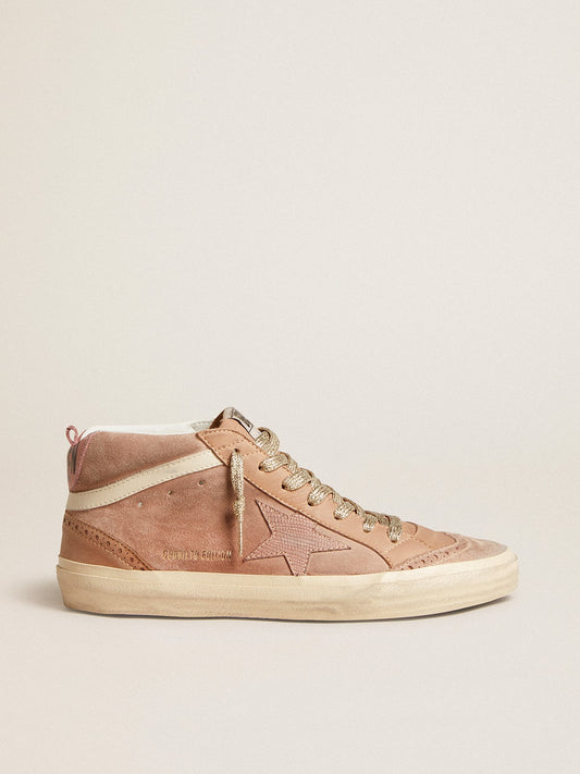 Mid Star LTD para mujer en ante rosa con estrella de piel con estampado de lagarto rosa