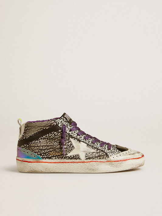 Mid Star LAB para mujer en piel con estampado animal y estrella blanca