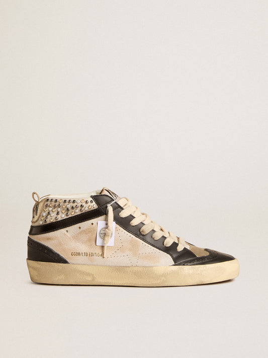Mid Star LTD para mujer en piel negra y blanca con perlas y estrella perforada